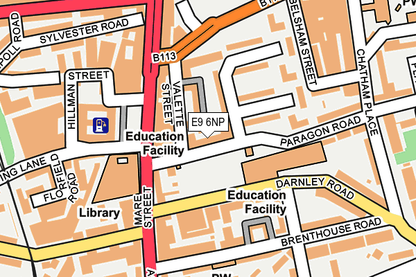 E9 6NP map - OS OpenMap – Local (Ordnance Survey)