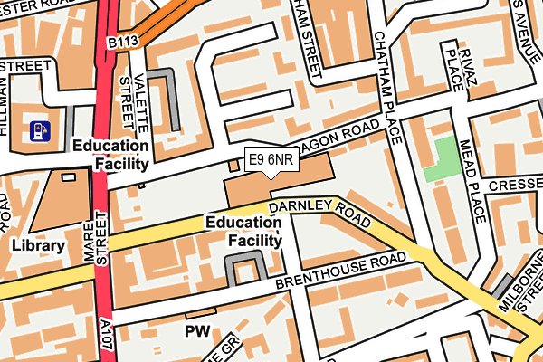 E9 6NR map - OS OpenMap – Local (Ordnance Survey)