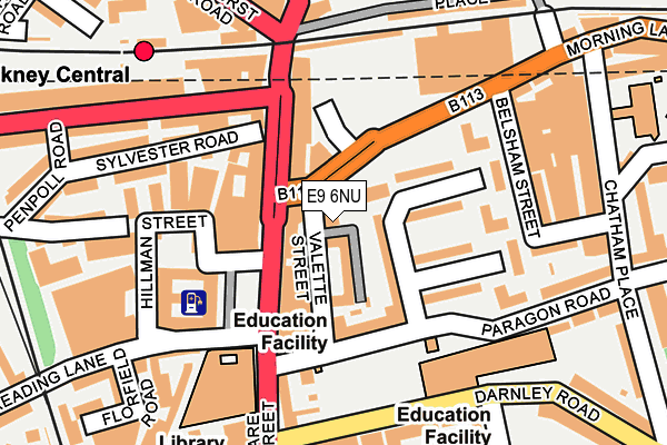 E9 6NU map - OS OpenMap – Local (Ordnance Survey)