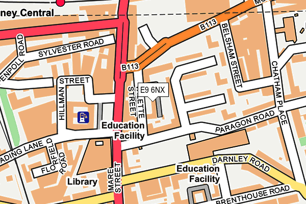 E9 6NX map - OS OpenMap – Local (Ordnance Survey)