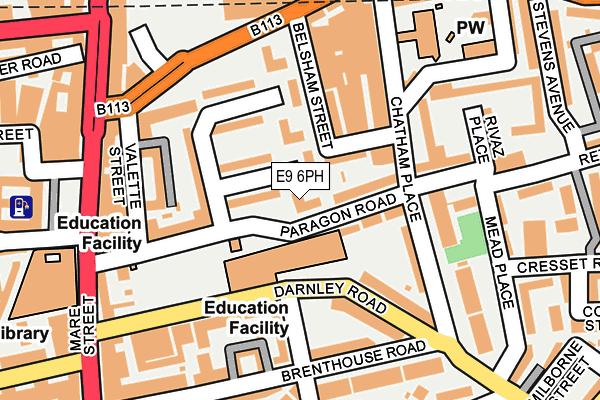 E9 6PH map - OS OpenMap – Local (Ordnance Survey)