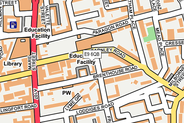 E9 6QB map - OS OpenMap – Local (Ordnance Survey)