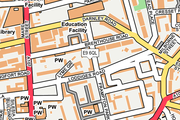 E9 6QL map - OS OpenMap – Local (Ordnance Survey)