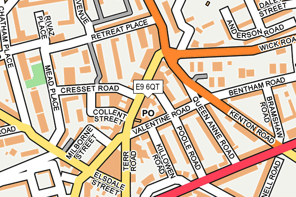 E9 6QT map - OS OpenMap – Local (Ordnance Survey)