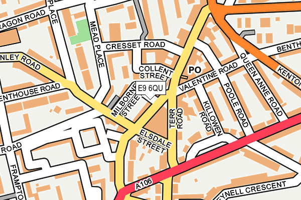 E9 6QU map - OS OpenMap – Local (Ordnance Survey)