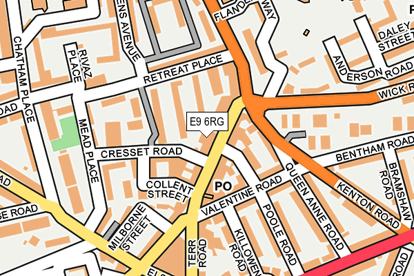 E9 6RG map - OS OpenMap – Local (Ordnance Survey)