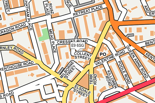 E9 6SG map - OS OpenMap – Local (Ordnance Survey)