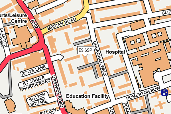 E9 6SP map - OS OpenMap – Local (Ordnance Survey)