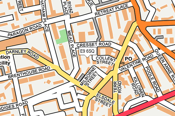 E9 6SQ map - OS OpenMap – Local (Ordnance Survey)