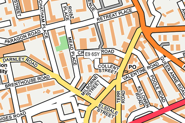 E9 6SY map - OS OpenMap – Local (Ordnance Survey)