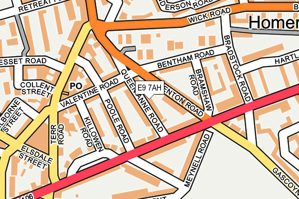 E9 7AH map - OS OpenMap – Local (Ordnance Survey)