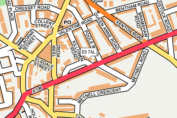 E9 7AL map - OS OpenMap – Local (Ordnance Survey)