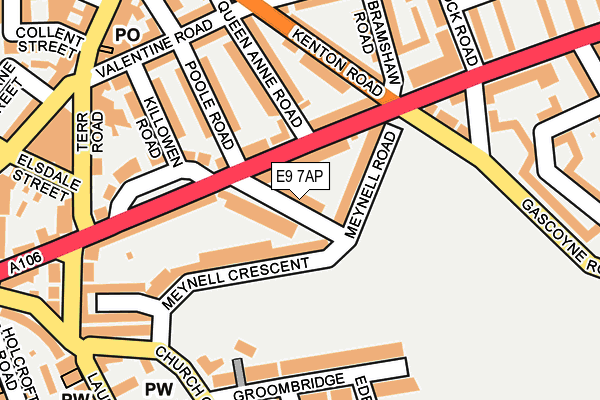 E9 7AP map - OS OpenMap – Local (Ordnance Survey)