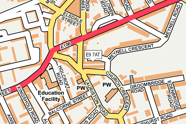 E9 7AT map - OS OpenMap – Local (Ordnance Survey)