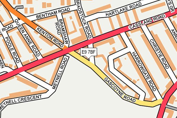 E9 7BF map - OS OpenMap – Local (Ordnance Survey)