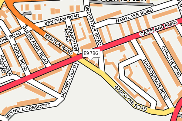 E9 7BG map - OS OpenMap – Local (Ordnance Survey)