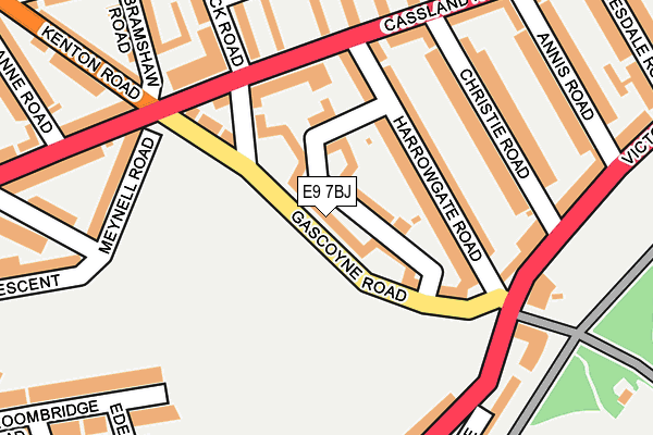 E9 7BJ map - OS OpenMap – Local (Ordnance Survey)