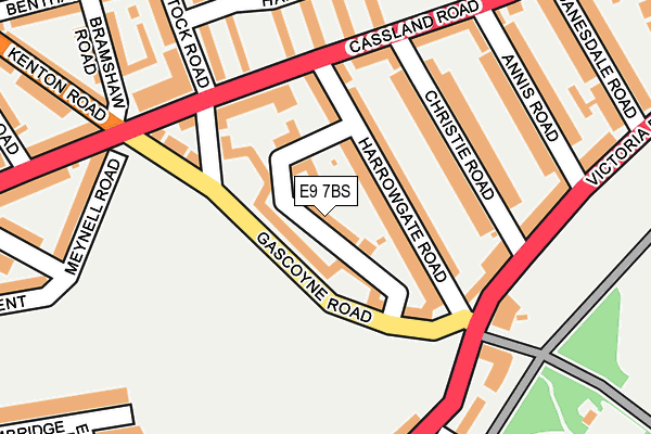 E9 7BS map - OS OpenMap – Local (Ordnance Survey)