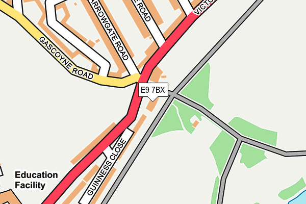 E9 7BX map - OS OpenMap – Local (Ordnance Survey)