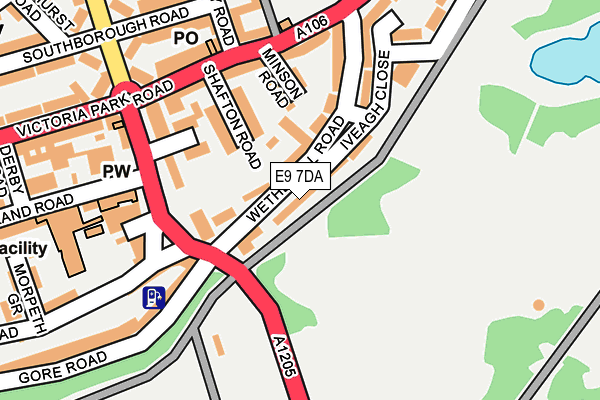 E9 7DA map - OS OpenMap – Local (Ordnance Survey)