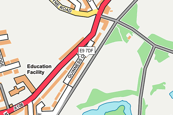 E9 7DF map - OS OpenMap – Local (Ordnance Survey)