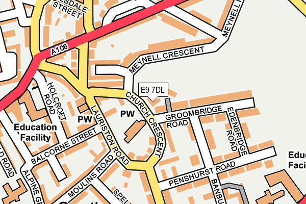 E9 7DL map - OS OpenMap – Local (Ordnance Survey)