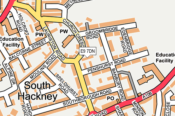 E9 7DN map - OS OpenMap – Local (Ordnance Survey)