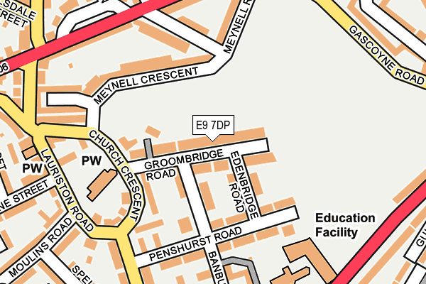 E9 7DP map - OS OpenMap – Local (Ordnance Survey)