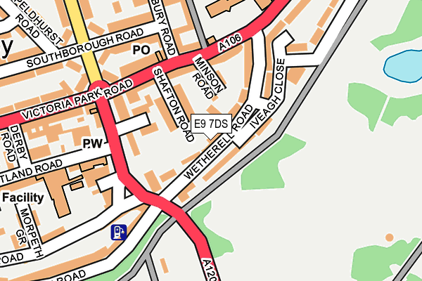 E9 7DS map - OS OpenMap – Local (Ordnance Survey)