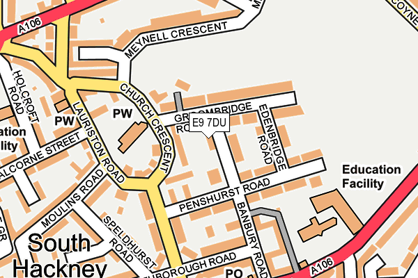 E9 7DU map - OS OpenMap – Local (Ordnance Survey)