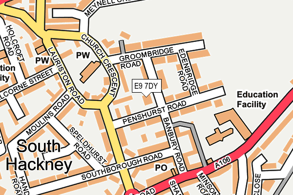 E9 7DY map - OS OpenMap – Local (Ordnance Survey)