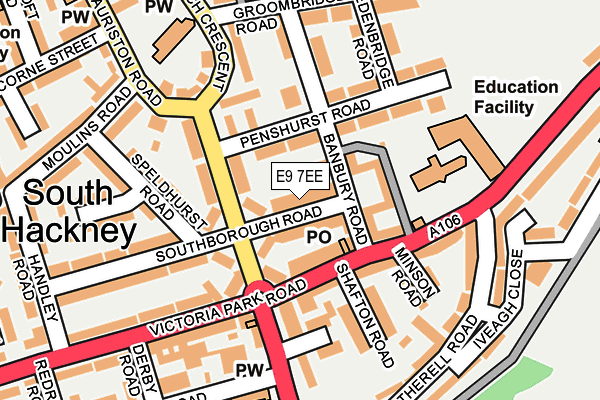 E9 7EE map - OS OpenMap – Local (Ordnance Survey)