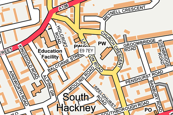 E9 7EY map - OS OpenMap – Local (Ordnance Survey)