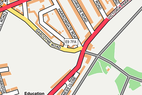 E9 7FA map - OS OpenMap – Local (Ordnance Survey)