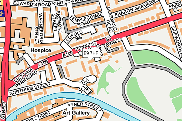 E9 7HF map - OS OpenMap – Local (Ordnance Survey)