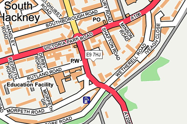 E9 7HJ map - OS OpenMap – Local (Ordnance Survey)