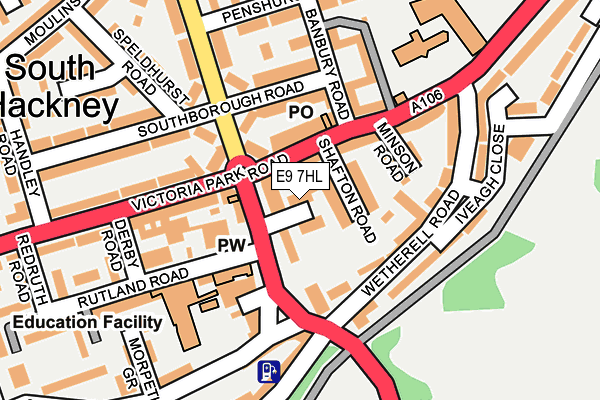 E9 7HL map - OS OpenMap – Local (Ordnance Survey)