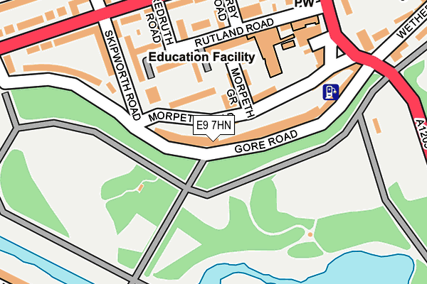 E9 7HN map - OS OpenMap – Local (Ordnance Survey)