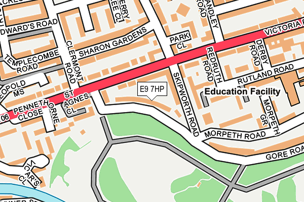 E9 7HP map - OS OpenMap – Local (Ordnance Survey)