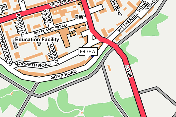 E9 7HW map - OS OpenMap – Local (Ordnance Survey)