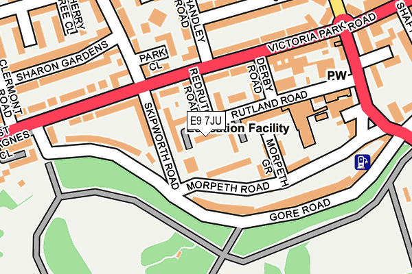 E9 7JU map - OS OpenMap – Local (Ordnance Survey)