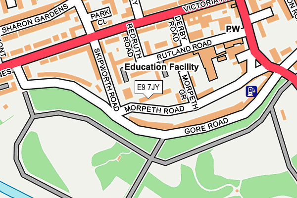 E9 7JY map - OS OpenMap – Local (Ordnance Survey)