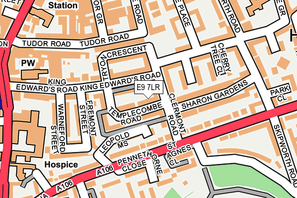 E9 7LR map - OS OpenMap – Local (Ordnance Survey)