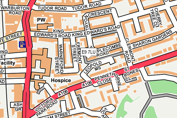 E9 7LU map - OS OpenMap – Local (Ordnance Survey)