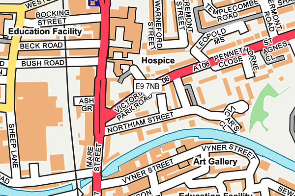 E9 7NB map - OS OpenMap – Local (Ordnance Survey)