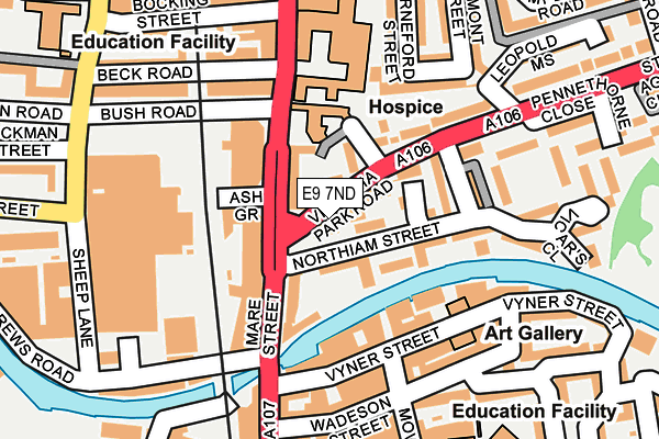 E9 7ND map - OS OpenMap – Local (Ordnance Survey)