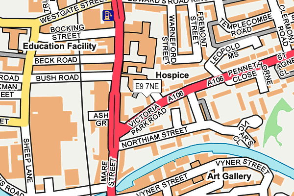 E9 7NE map - OS OpenMap – Local (Ordnance Survey)