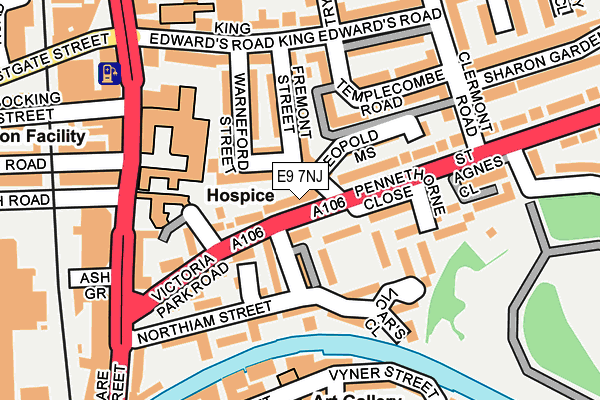 E9 7NJ map - OS OpenMap – Local (Ordnance Survey)