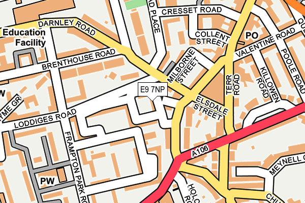 E9 7NP map - OS OpenMap – Local (Ordnance Survey)