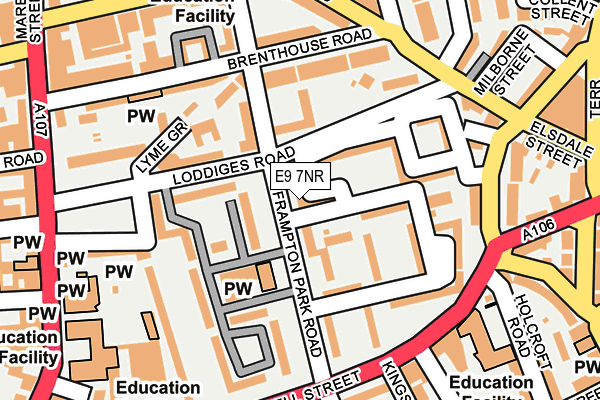 E9 7NR map - OS OpenMap – Local (Ordnance Survey)